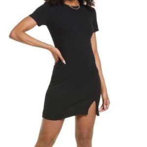 t-shirt mini dress with thigh slit